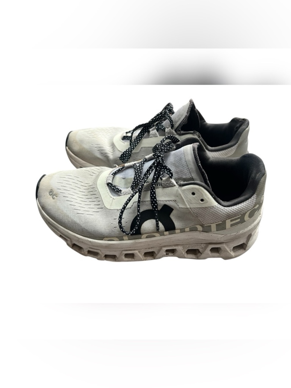 On Cloudmonster in all white sneakers Women's Size 7.5